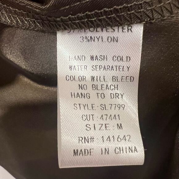 She + Sky Olive Green Light Jacket‎ with Hood and Cinched Waist Size M - Picture 8 of 9